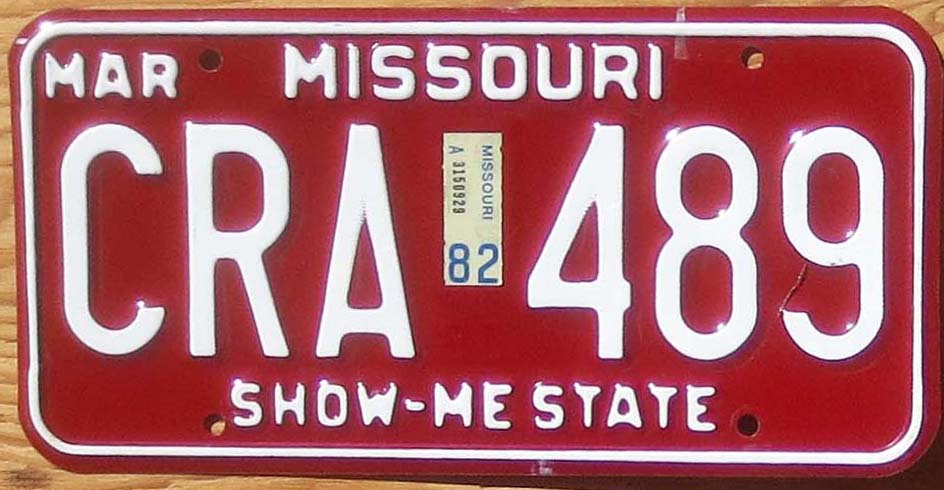 Missouri Product Categories Automobile License Plate Store