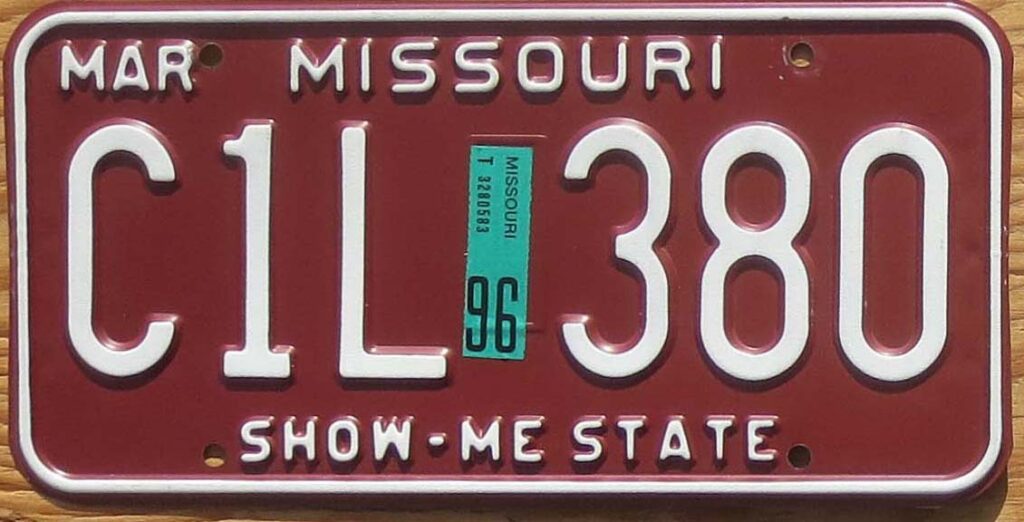 Missouri Exc Nice Plate Automobile License Plate Store