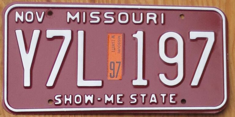 Missouri Exc Nice Plate Automobile License Plate Store