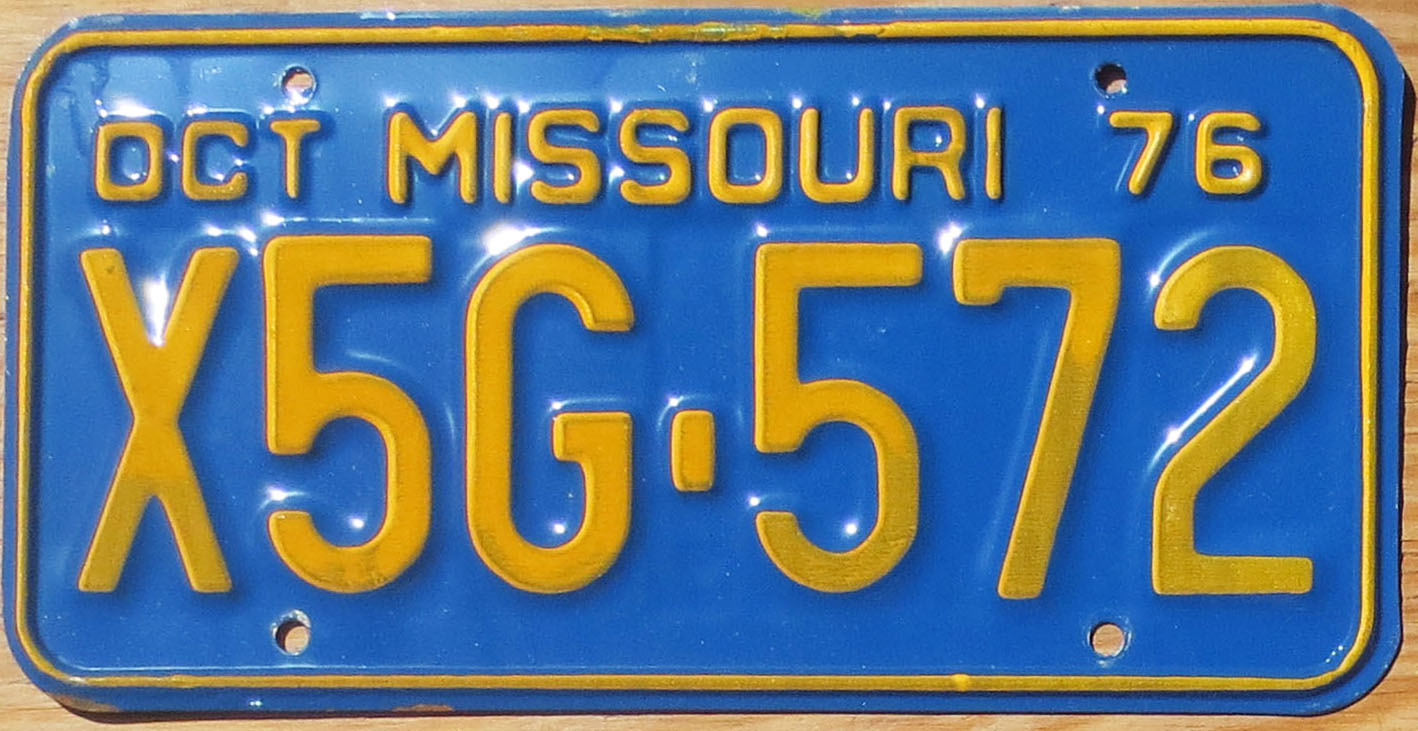 Missouri Exc Automobile License Plate Store Collectible License