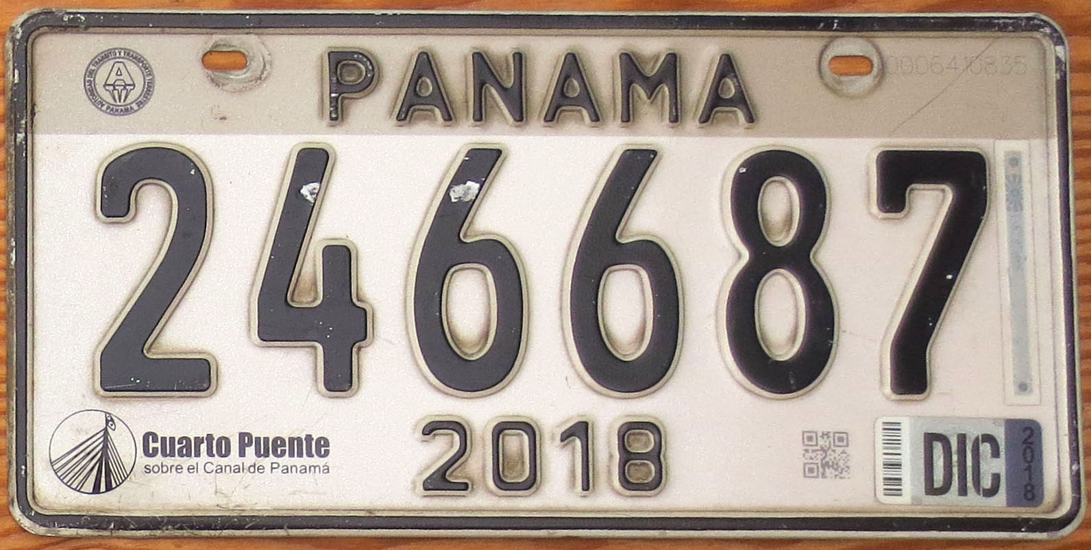 Panama Vg Automobile License Plate Store Collectible License