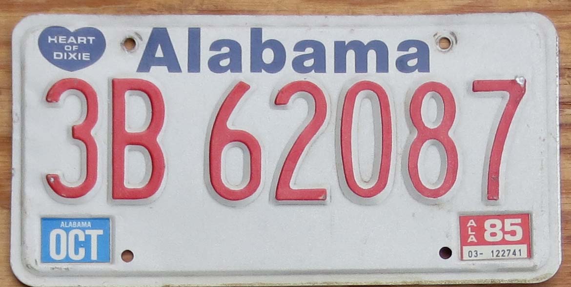 Alabama Automobile License Plate Store Collectible License Plates