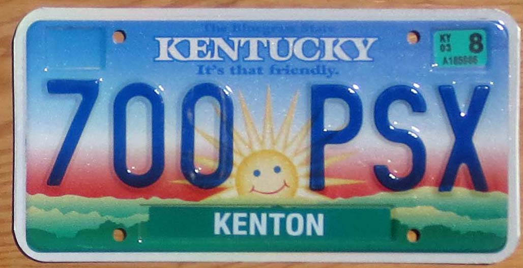 Kentucky | Product categories | Automobile License Plate Store