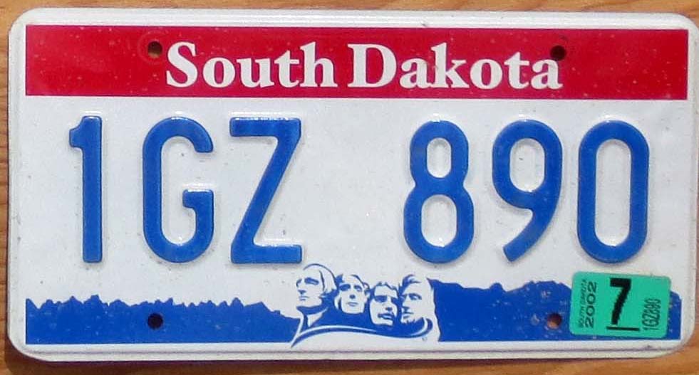 2002 South Dakota Vg Automobile License Plate Store Collectible   Sd02 9 