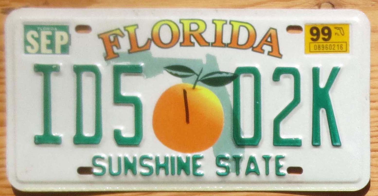 1999 Florida exc | Automobile License Plate Store: Collectible License ...