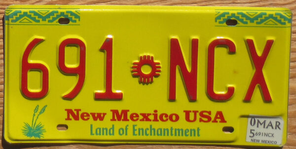 2005 New Mexico nearly mint - NICE PLATE