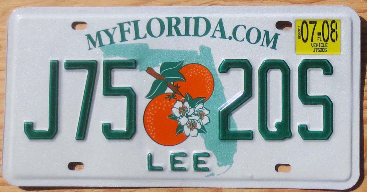 license plate letter font florida