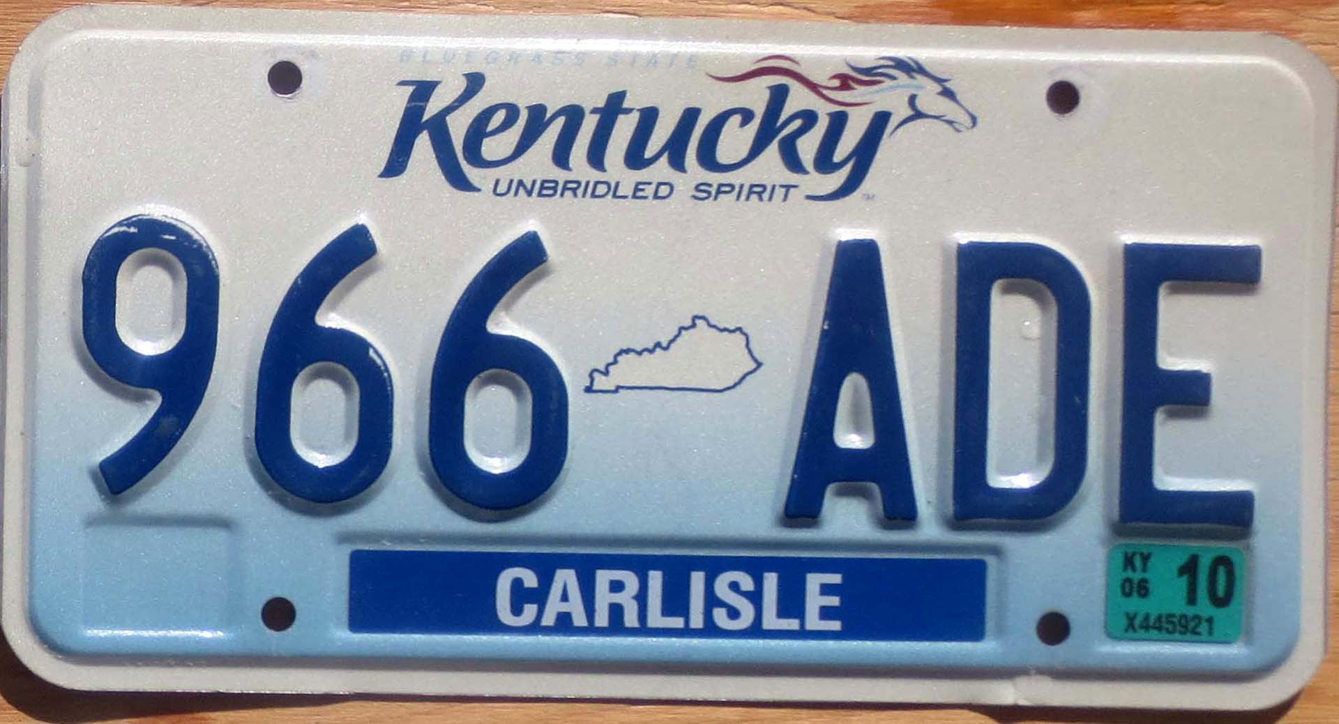 2006 Kentucky vg-ex | Automobile License Plate Store: Collectible