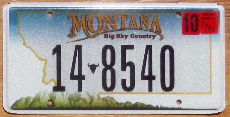 2007 Montana vg+ - Automobile License Plate Store: Collectible License ...