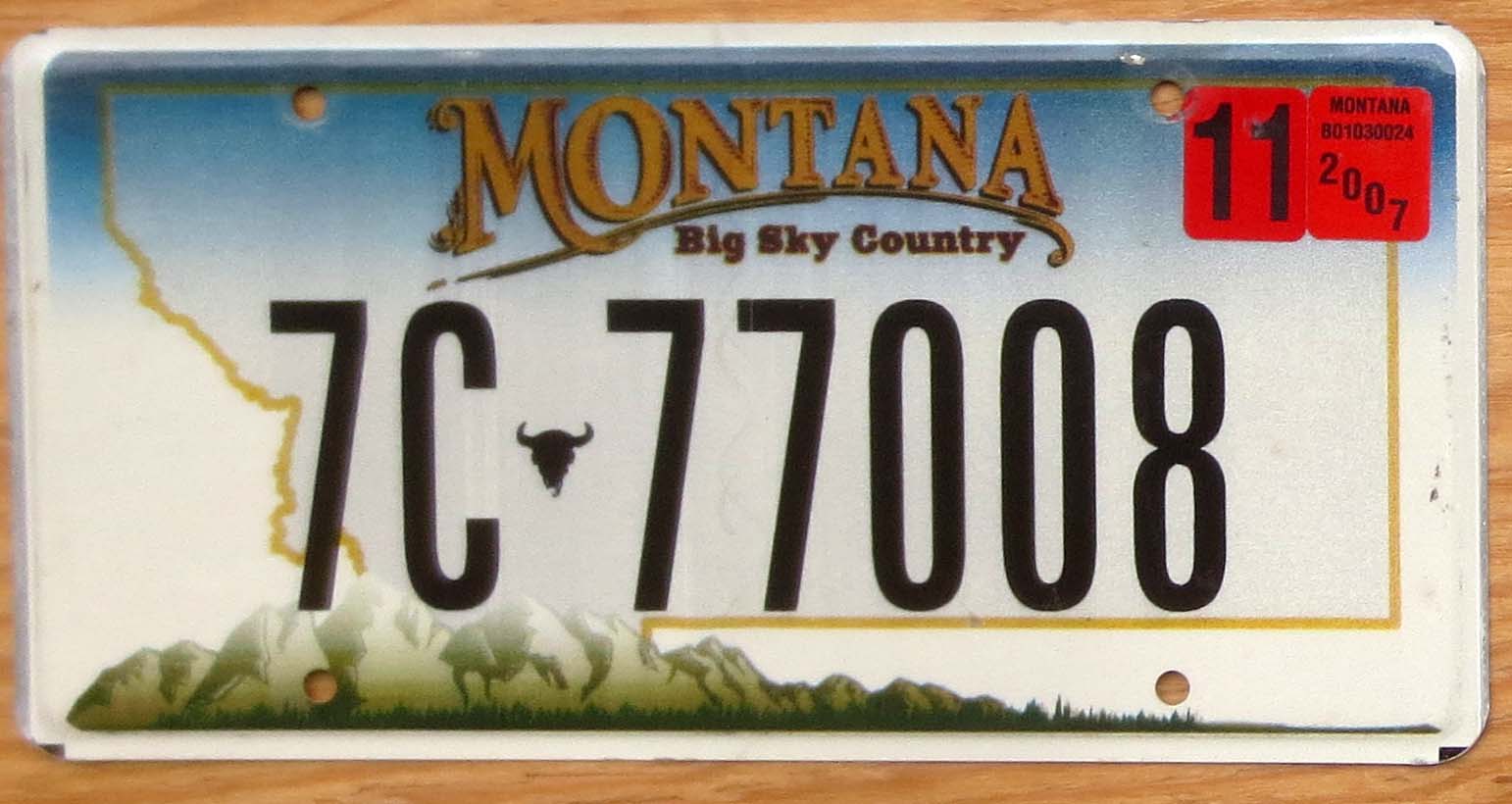 2007 Montana vg+ | Automobile License Plate Store: Collectible License ...