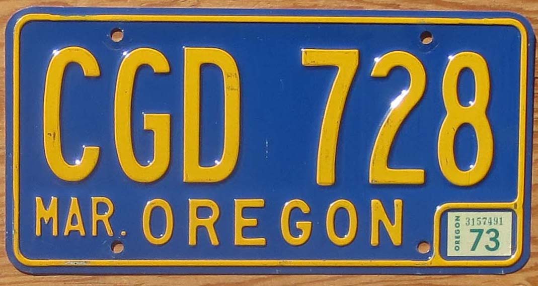 1973 Colorado License Plates