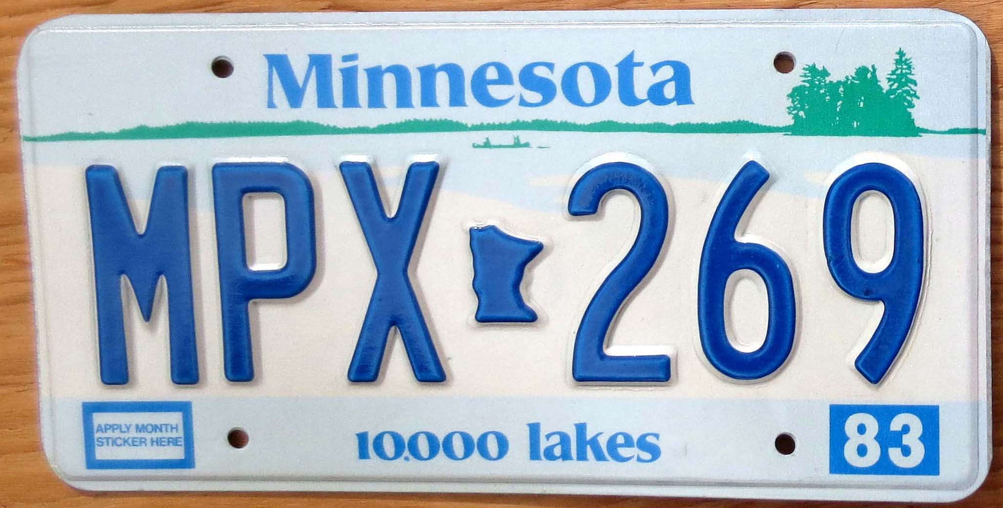 1983 Minnesota mint | Automobile License Plate Store: Collectible ...