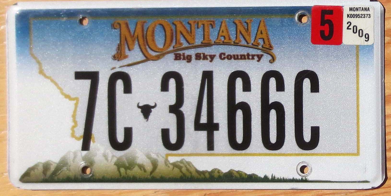 2009 Montana vg- | Automobile License Plate Store: Collectible License ...