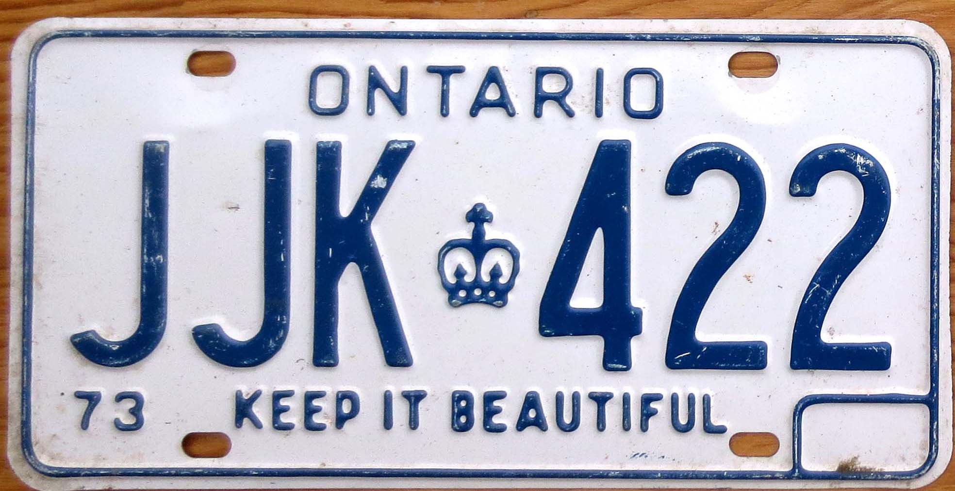 1973 Ontario vg- | Automobile License Plate Store: Collectible License ...