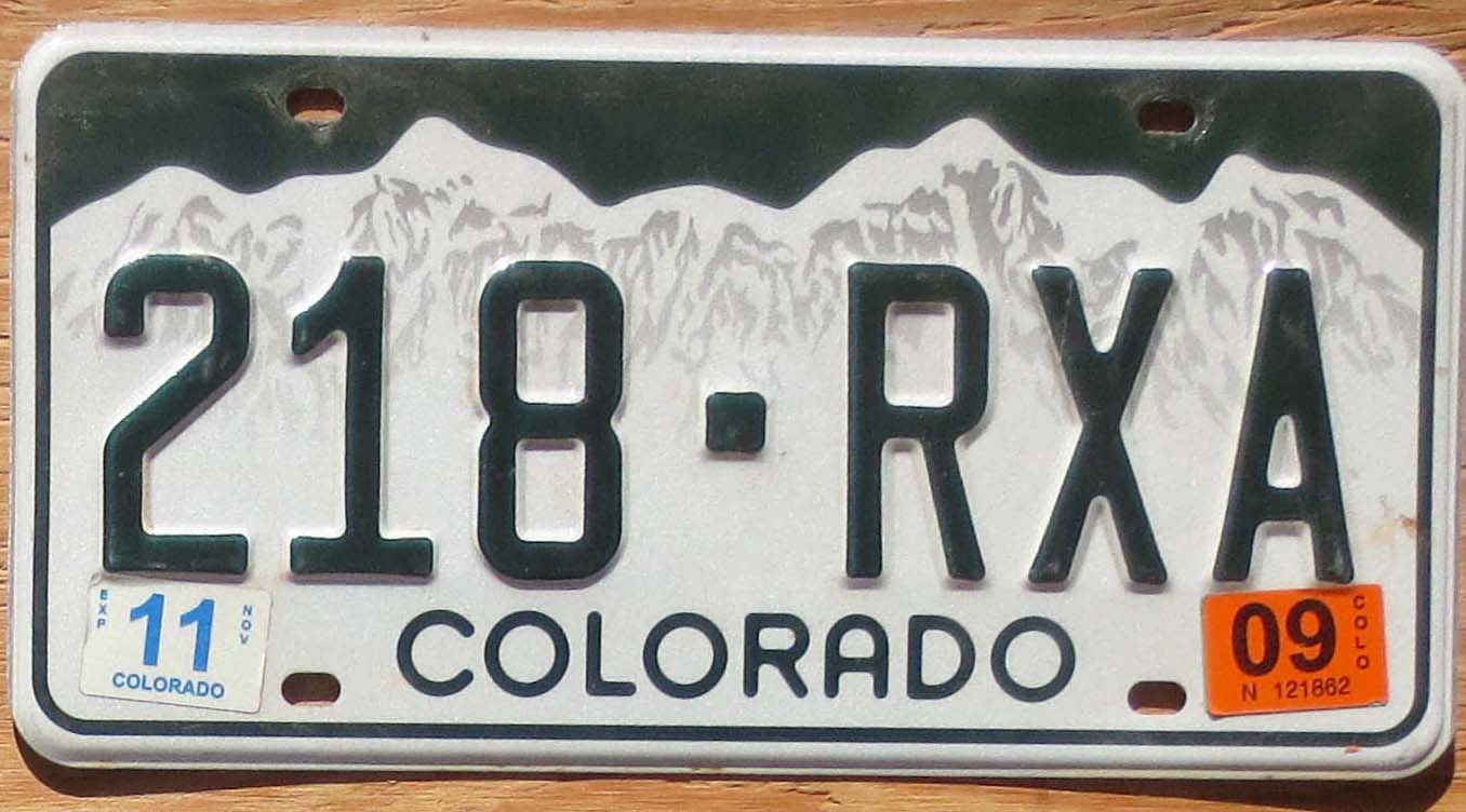 09 Colorado Vg Automobile License Plate Store Collectible License Plates For Less