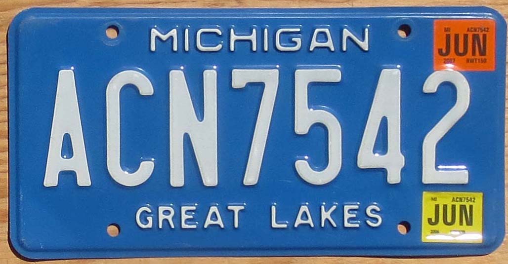 2007 Michigan vg | Automobile License Plate Store: Collectible License ...