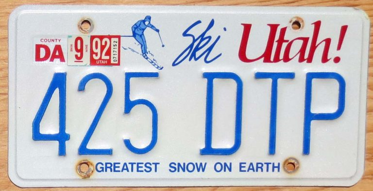 1992 Utah good | Automobile License Plate Store: Collectible License