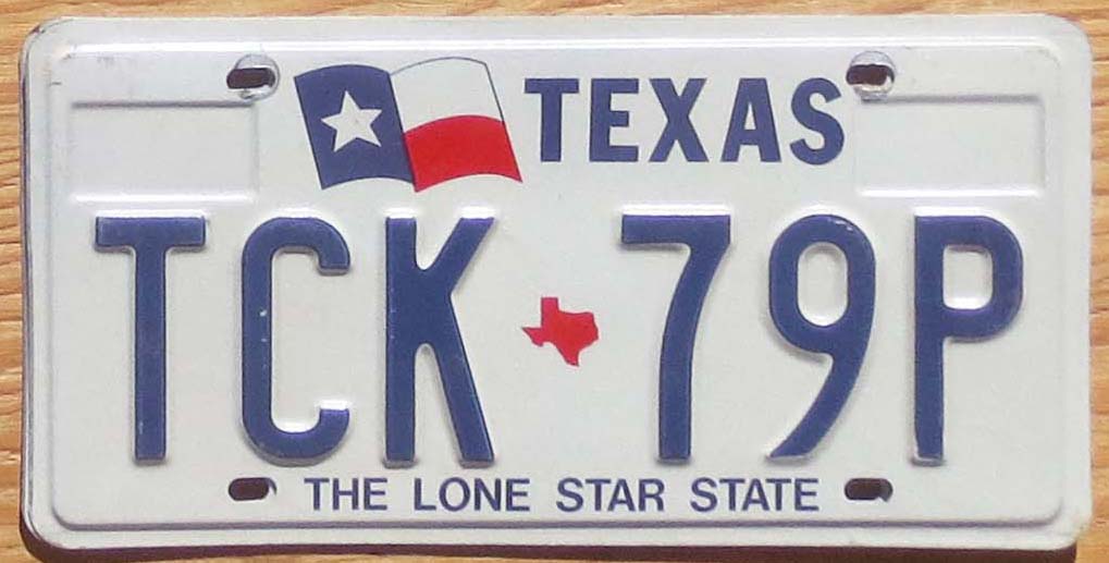 1990s Texas vg | Automobile License Plate Store: Collectible License