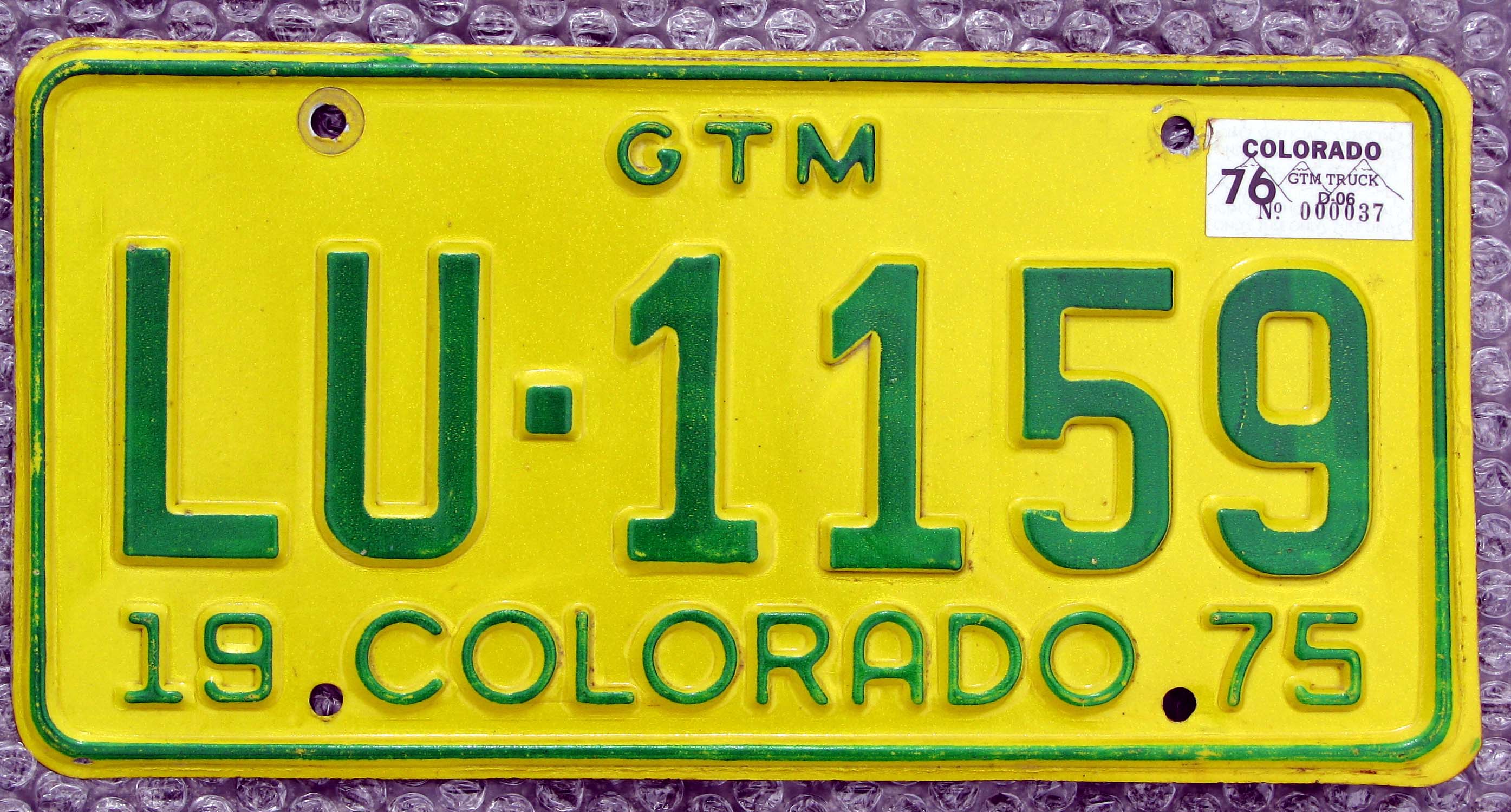 Colorado Truck Plate  Automobile License Plate Store: Collectible
