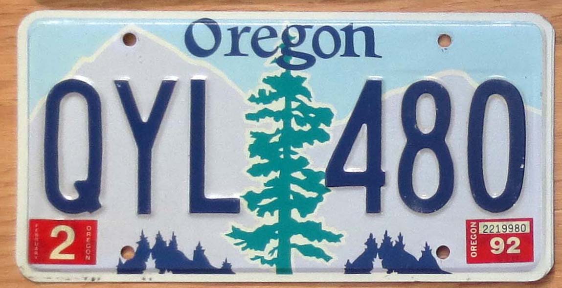 1992 Oregon exc- | Automobile License Plate Store: Collectible License ...