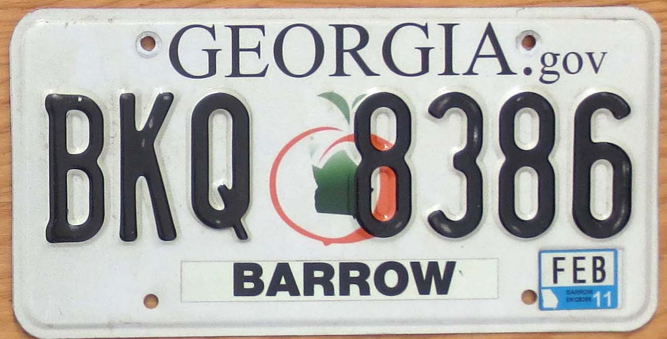 2011 Georgia vg | Automobile License Plate Store: Collectible License ...