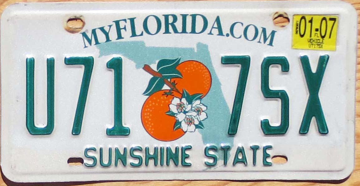 2007 Florida gvg | Automobile License Plate Store: Collectible License ...