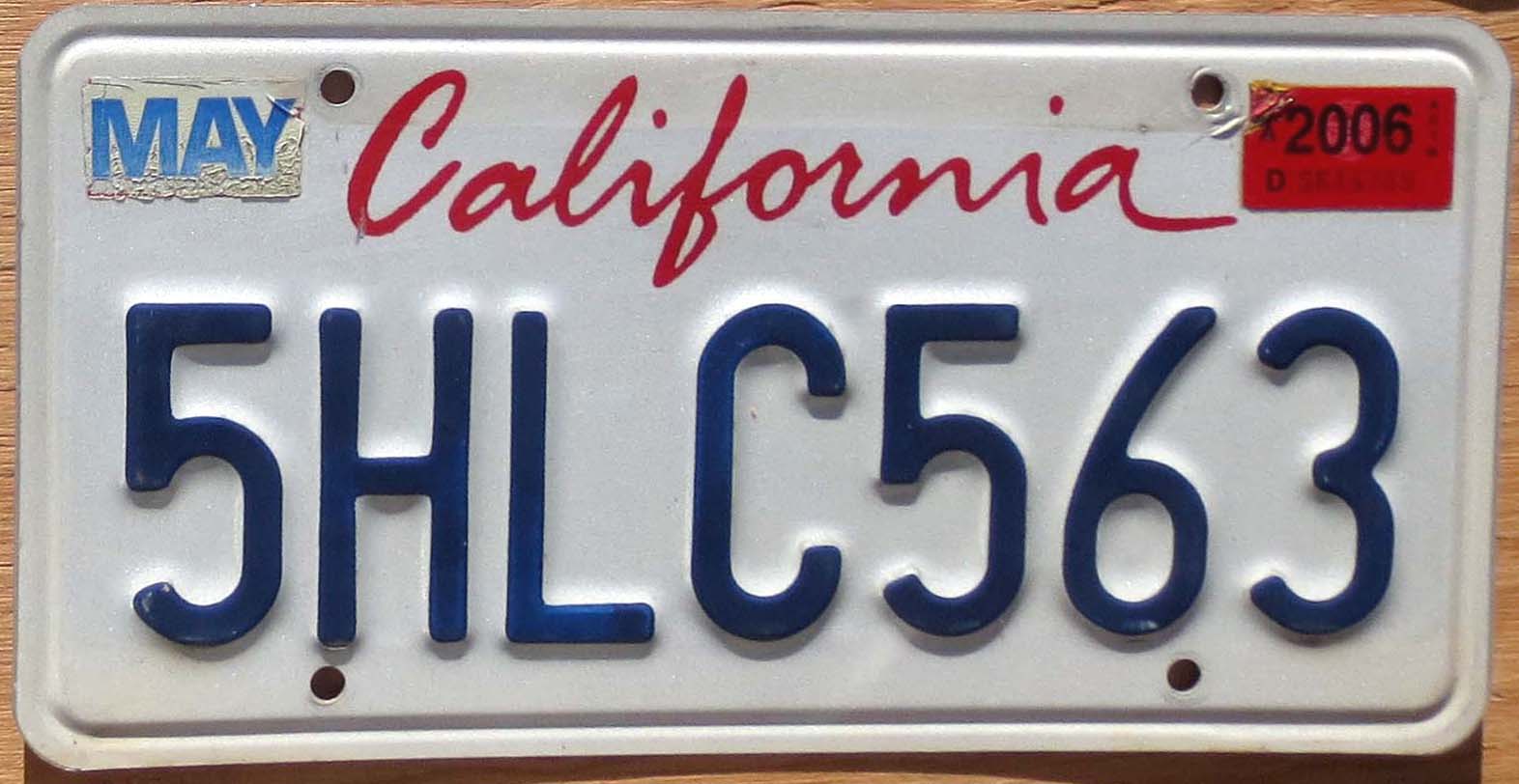 2006 California Vg Automobile License Plate Store Collectible 