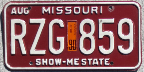 1990 Missouri vg+