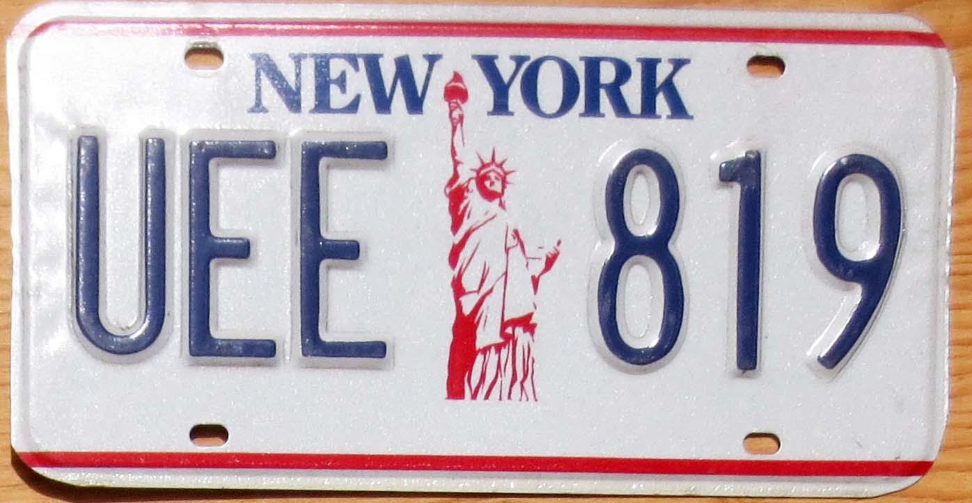 New York Liberty base vg+ | Automobile License Plate Store: Collectible ...