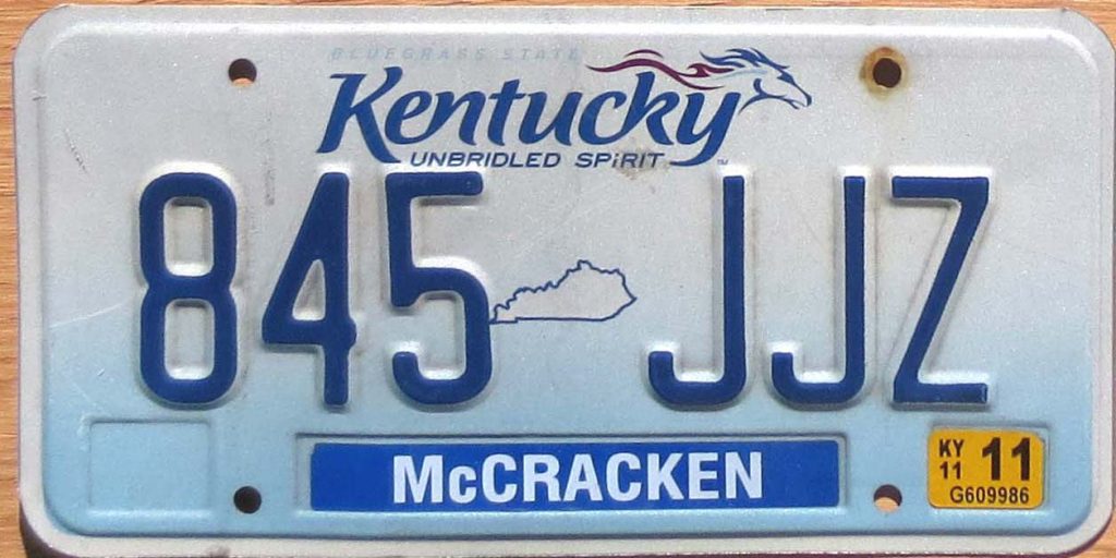 2011 Kentucky vg Automobile License Plate Store Collectible License