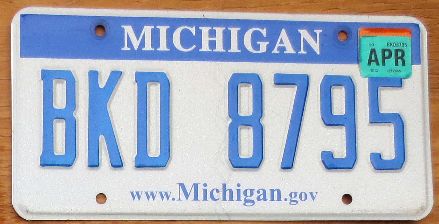 michigan license plate sticker colors