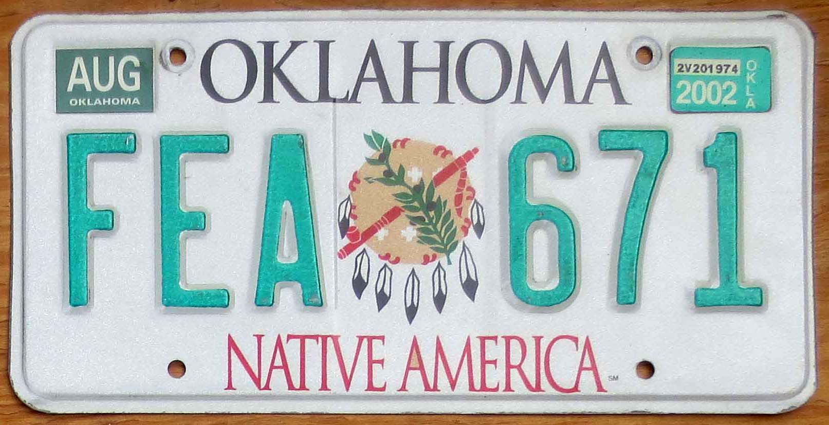 2002 Oklahoma vg | Automobile License Plate Store: Collectible License ...