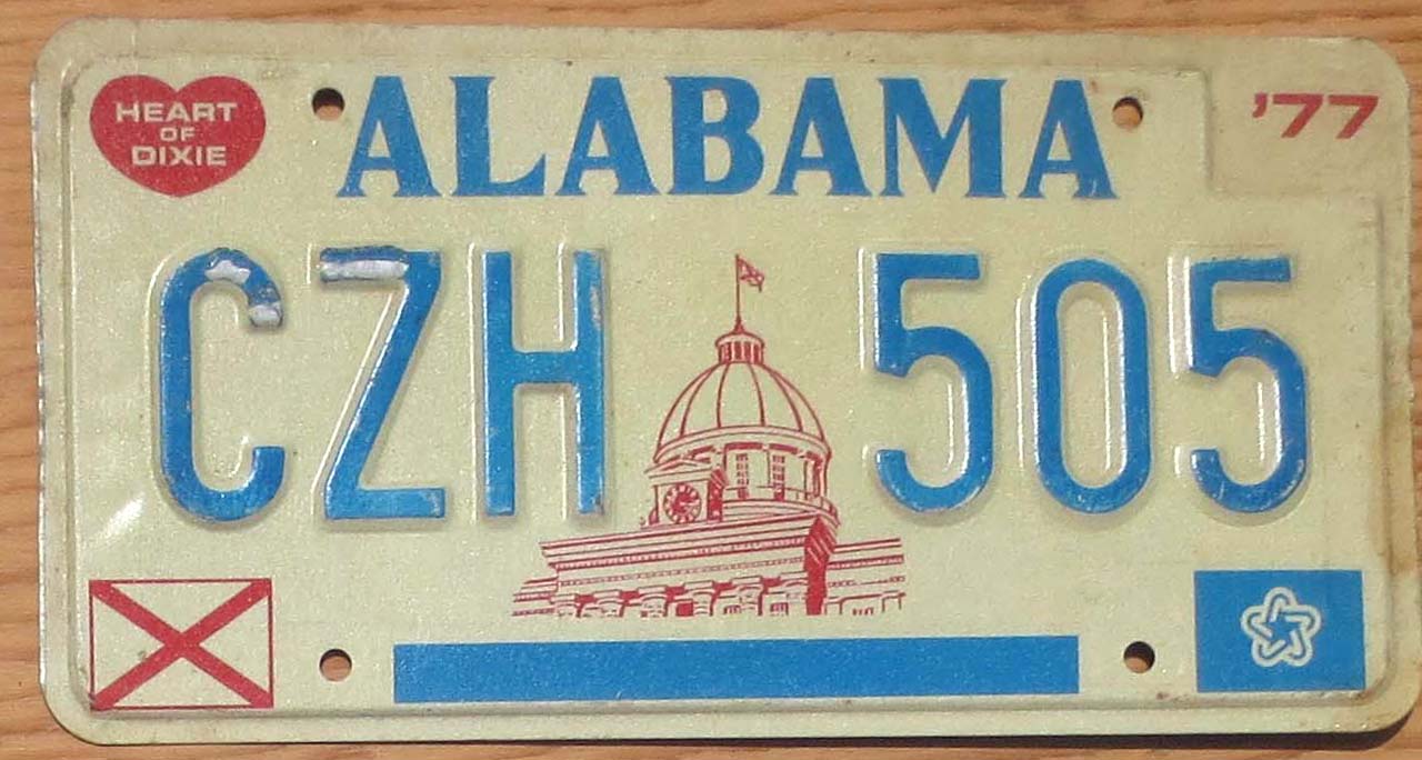 alabama license plate