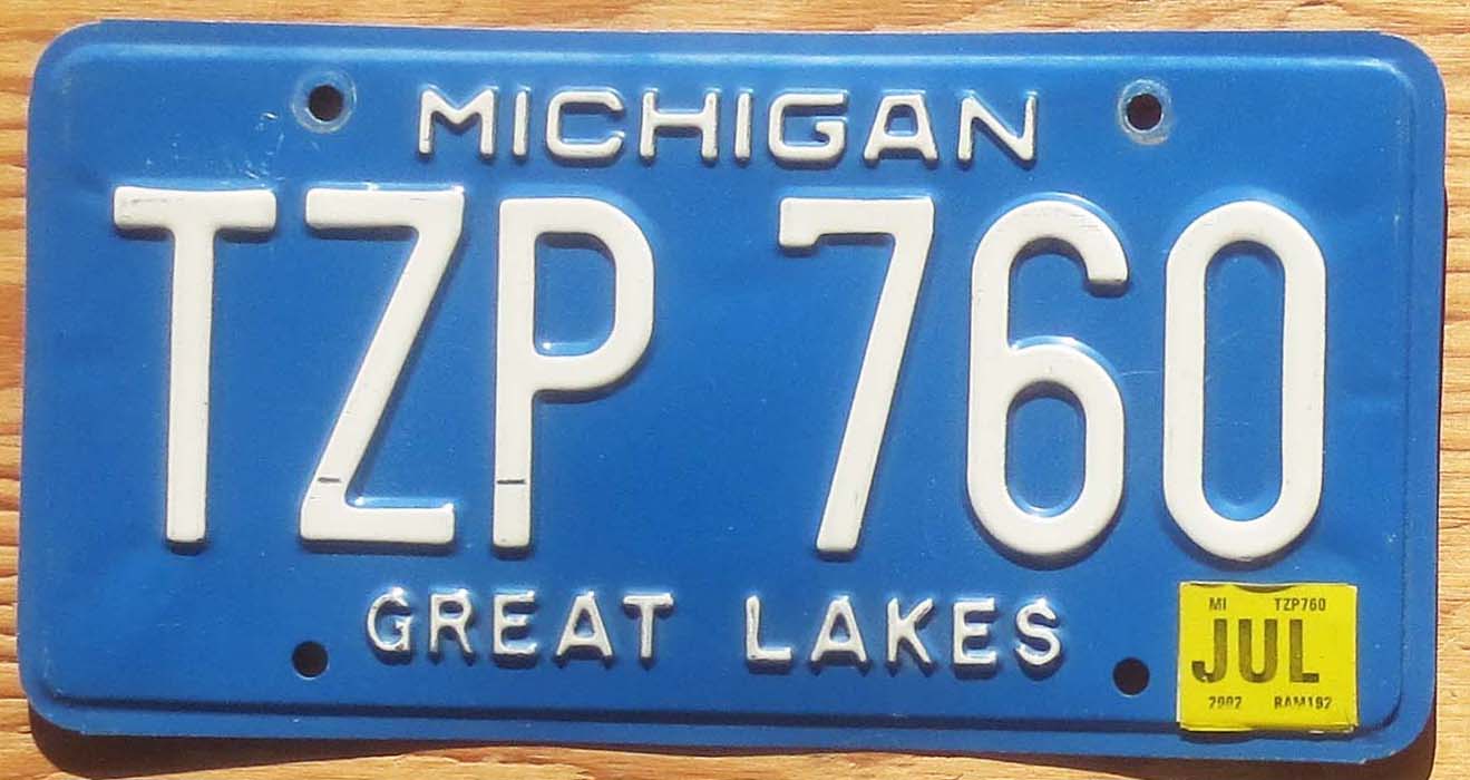 2002 Michigan vg | Automobile License Plate Store: Collectible License ...