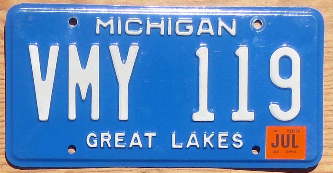 2003 Michigan vg | Automobile License Plate Store: Collectible License ...