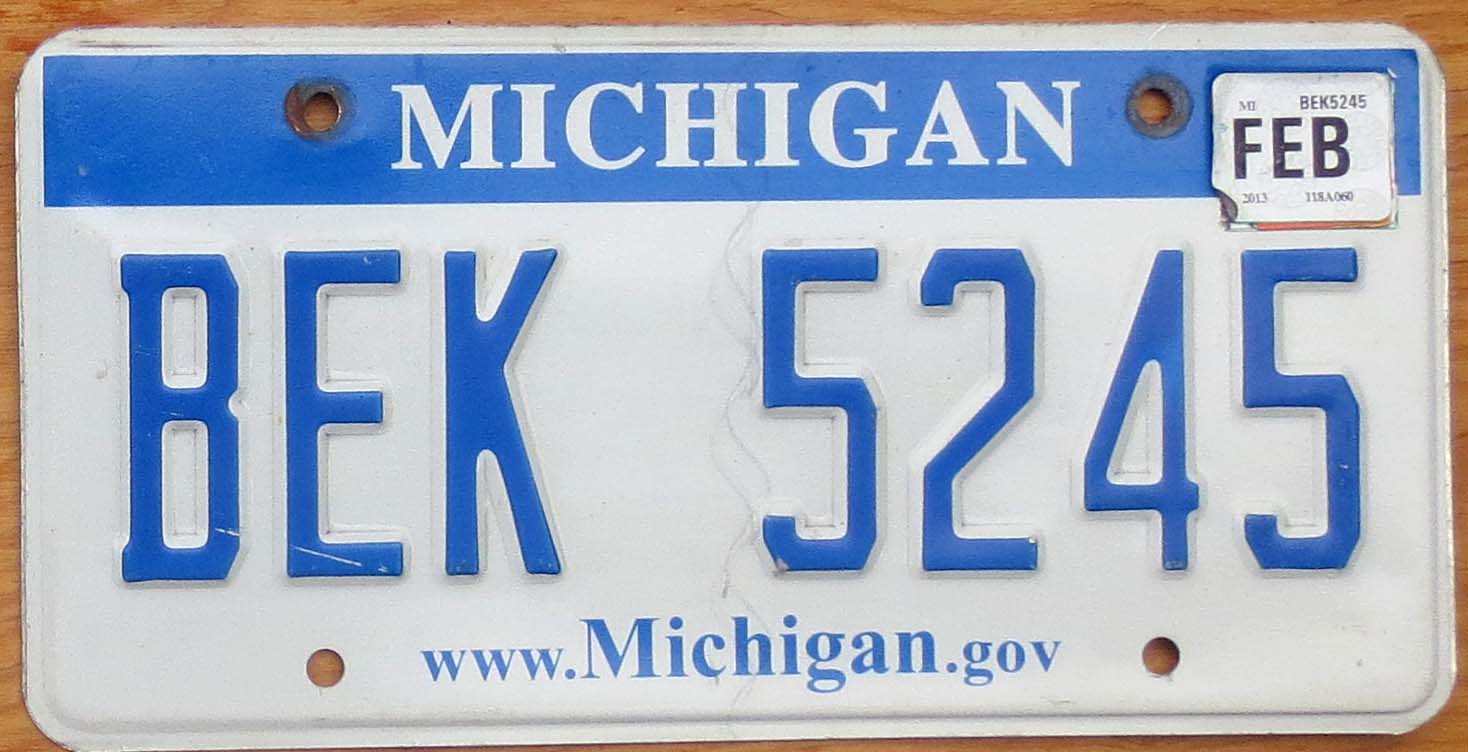 2013 Michigan vg- | Automobile License Plate Store: Collectible License ...