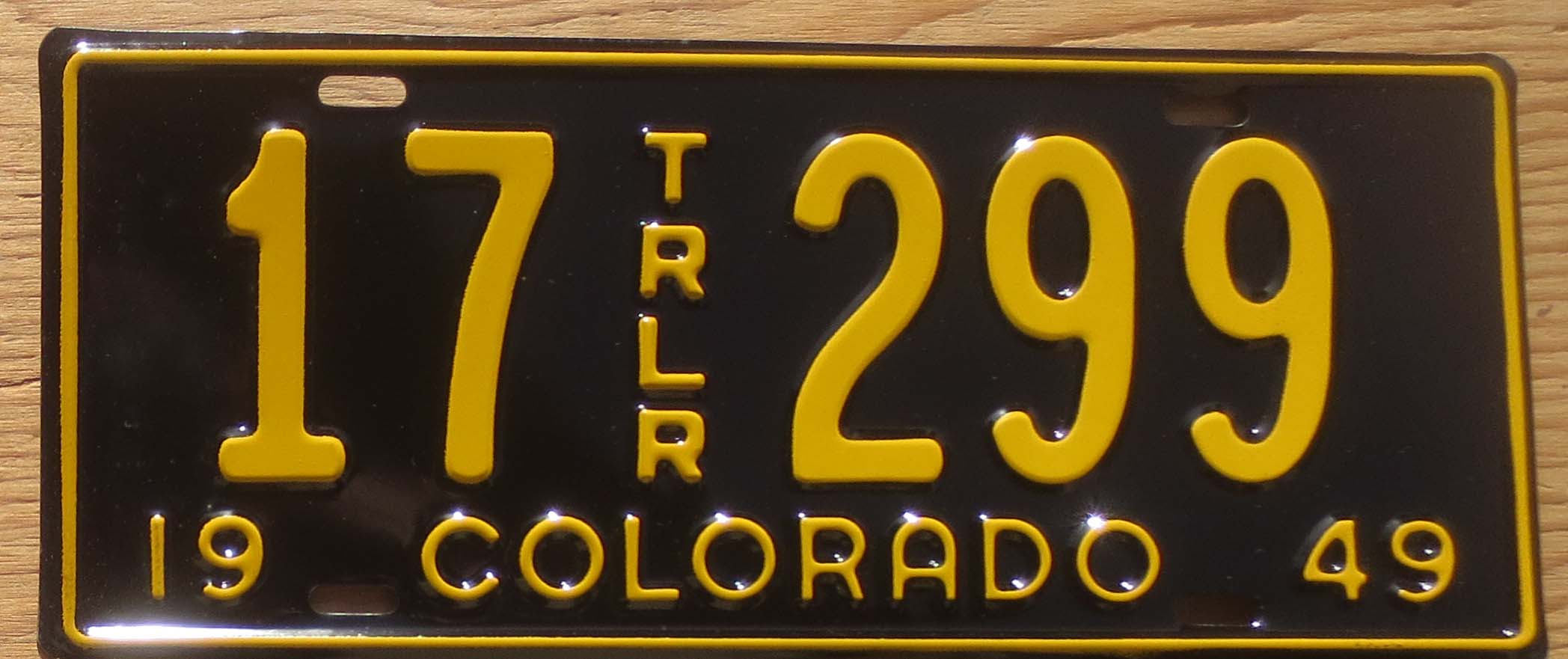 1949 Colorado trailer mint | Automobile License Plate Store ...