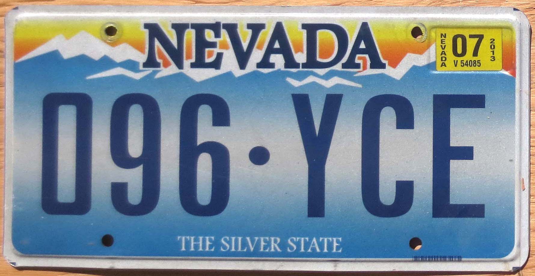 2013 Nevada vg Automobile License Plate Store Collectible License