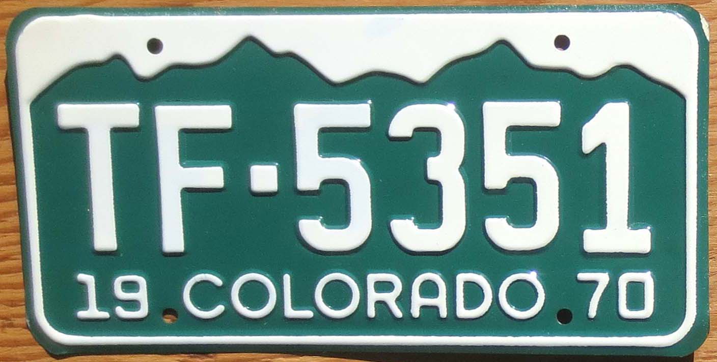 1970 Colorado mint | Automobile License Plate Store: Collectible ...