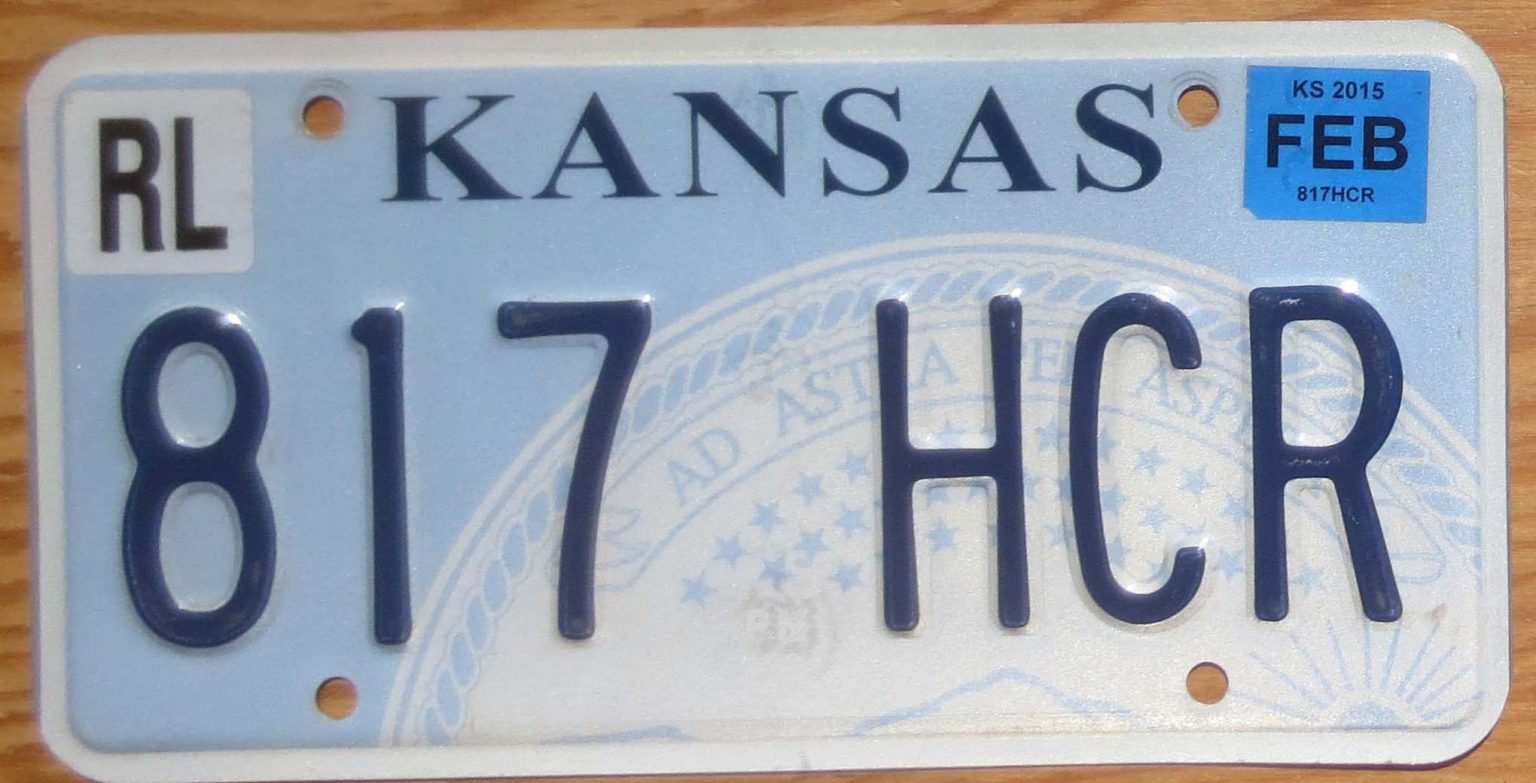 2015 Kansas vg Automobile License Plate Store Collectible License