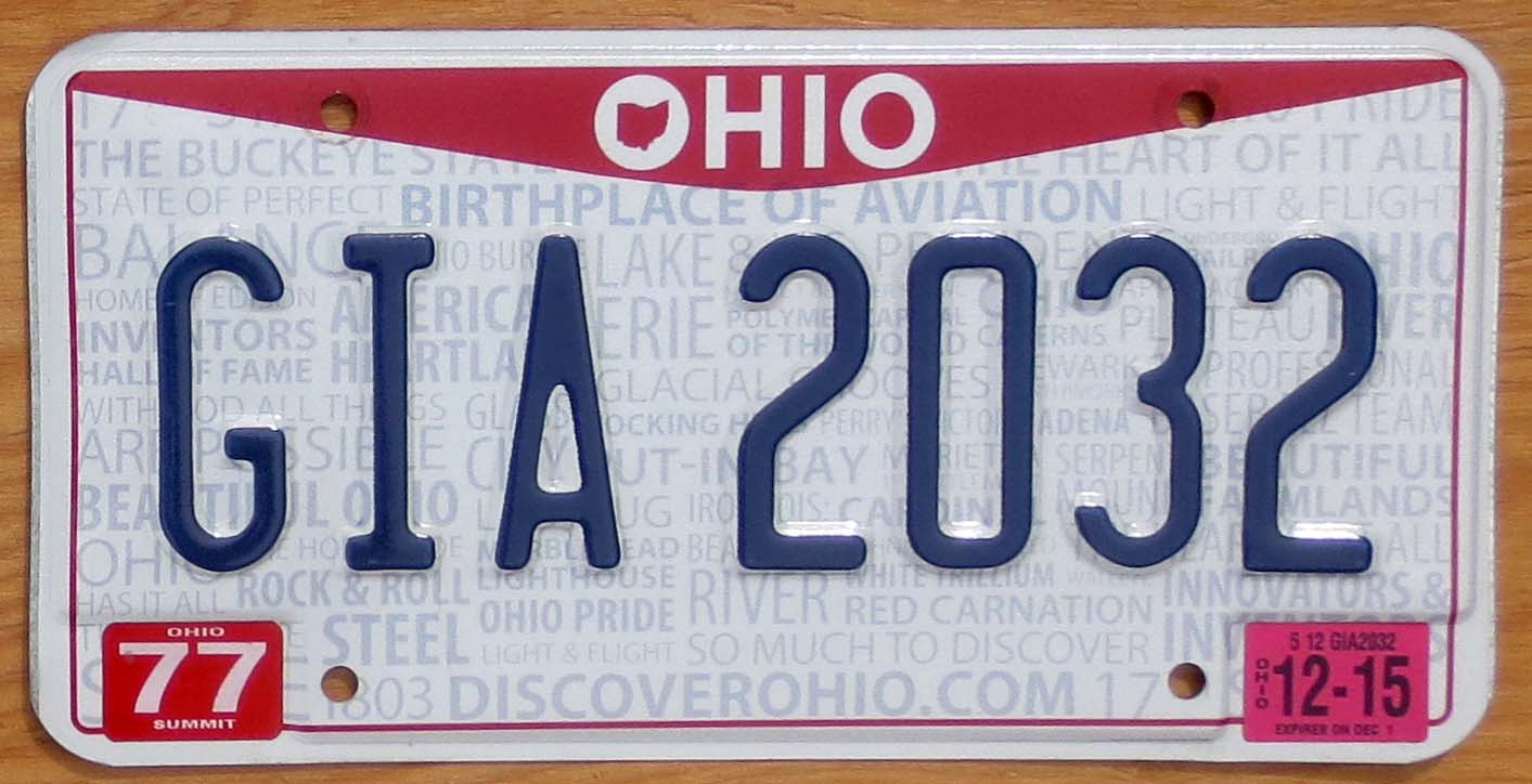 2015-ohio-vg-automobile-license-plate-store-collectible-license