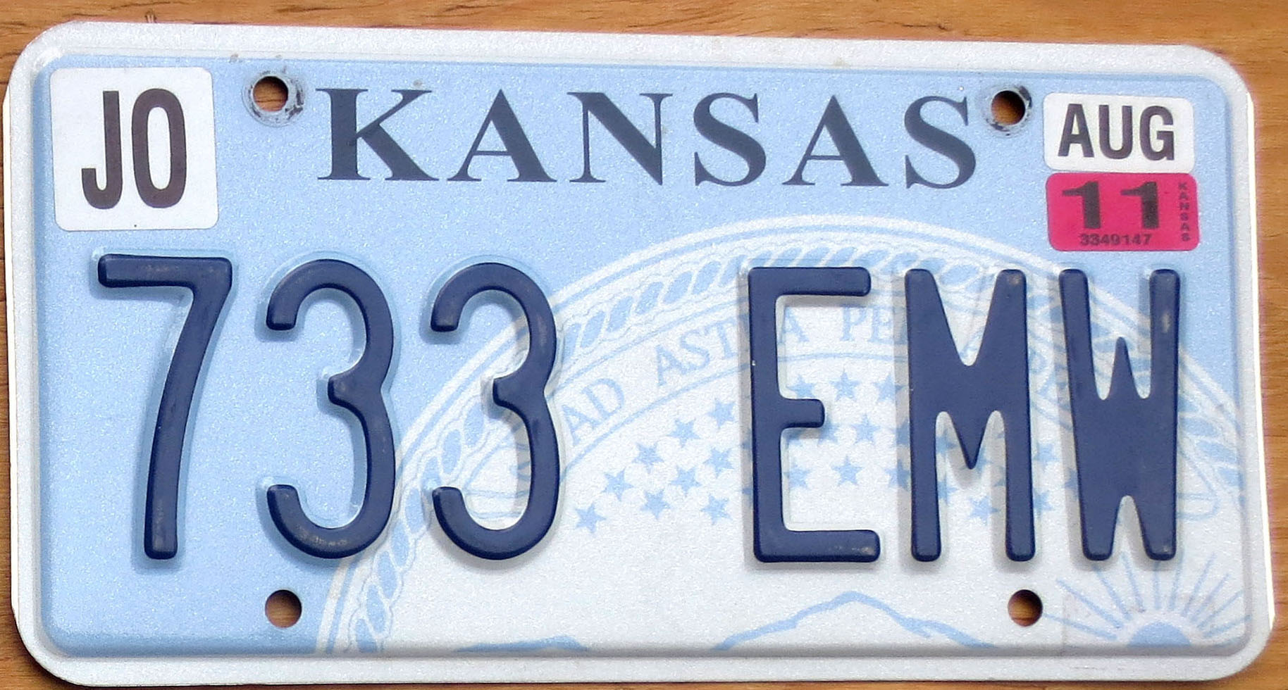 2011 Kansas vg Automobile License Plate Store Collectible License