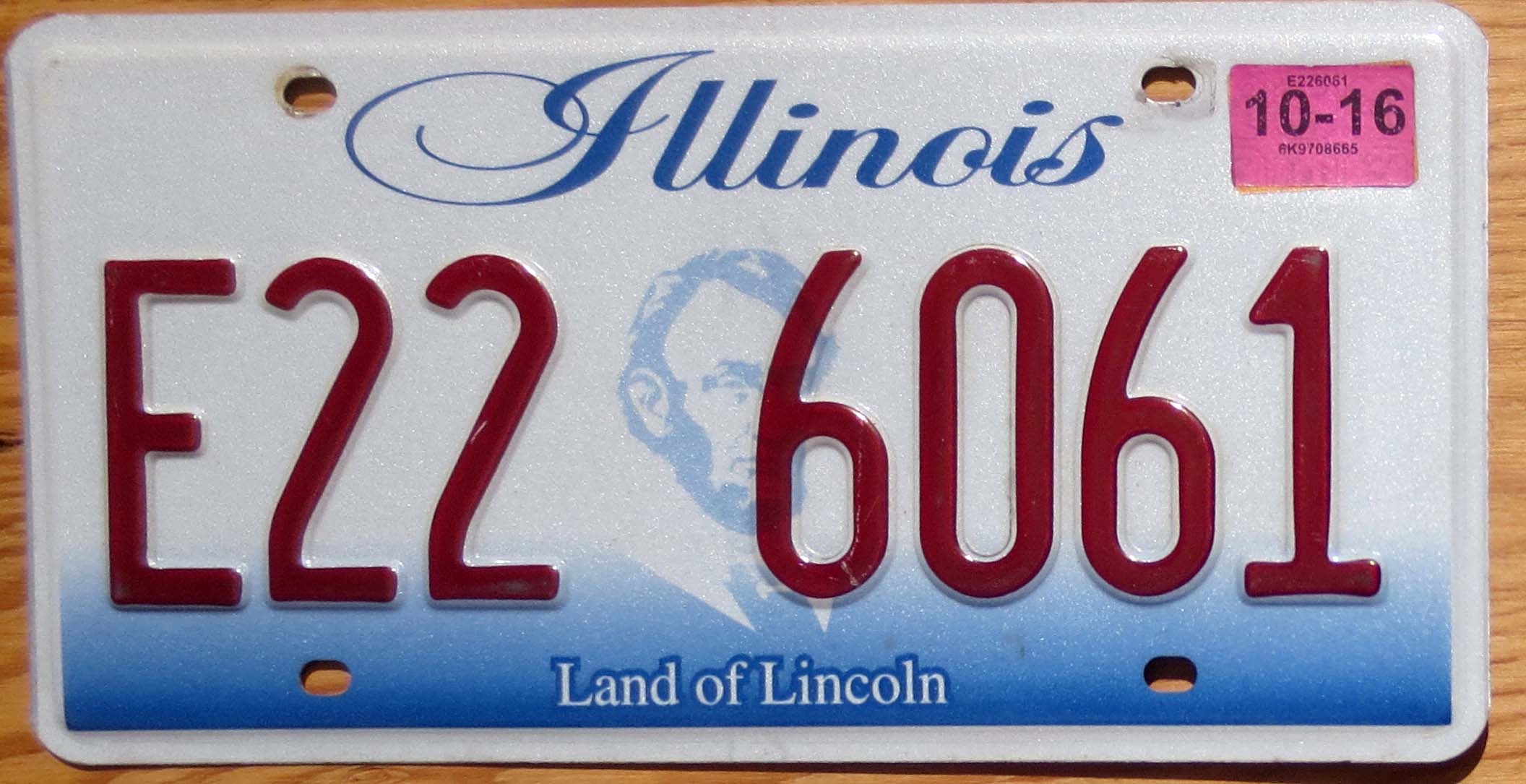 2016 Illinois vg Automobile License Plate Store Collectible License