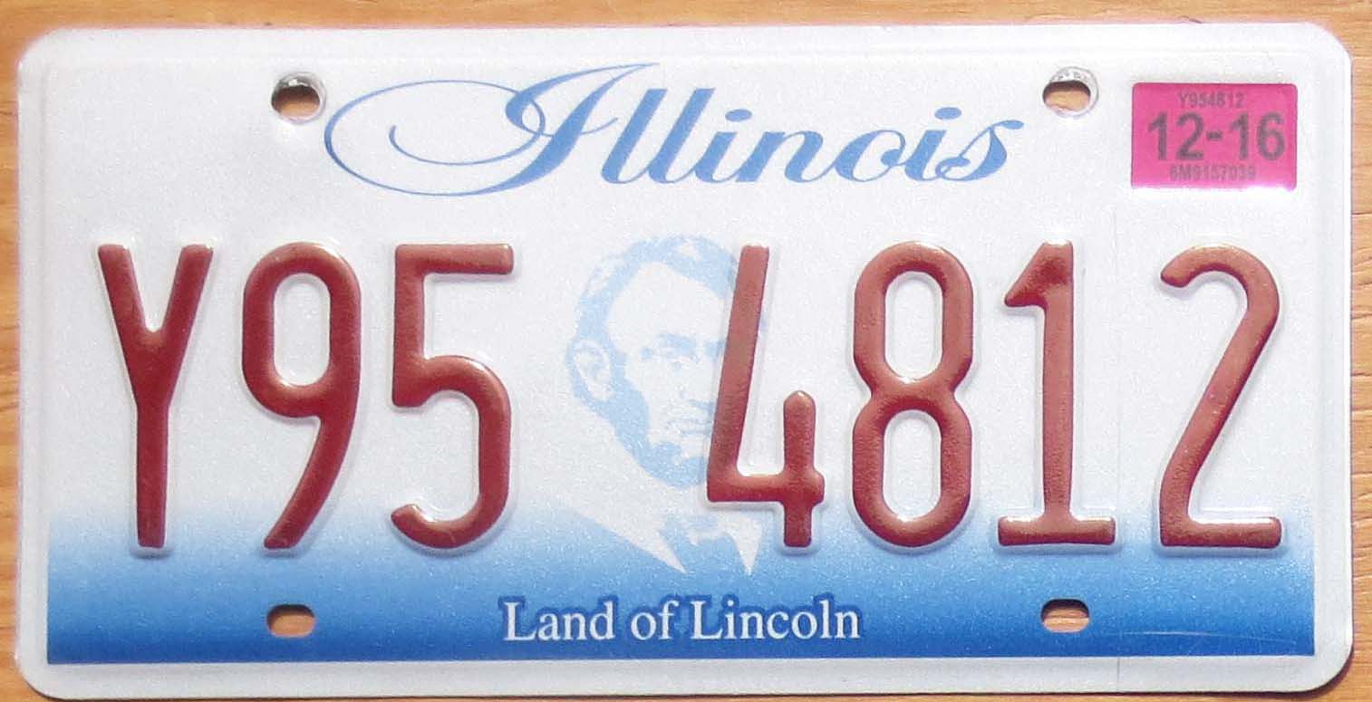 2016 Illinois vg Automobile License Plate Store Collectible License