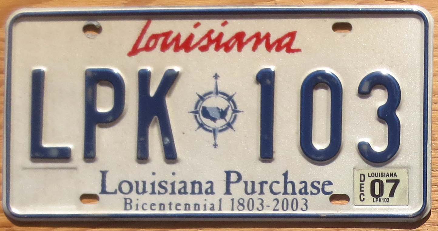 louisiana license plate