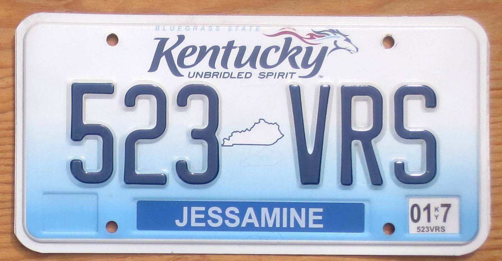 2017 Kentucky exc+ | Automobile License Plate Store: Collectible