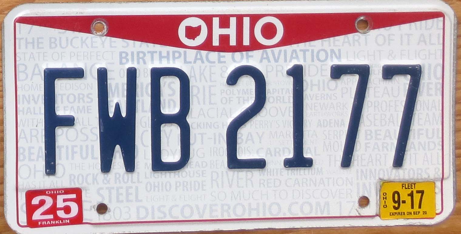 2017 Ohio vg | Automobile License Plate Store: Collectible License ...