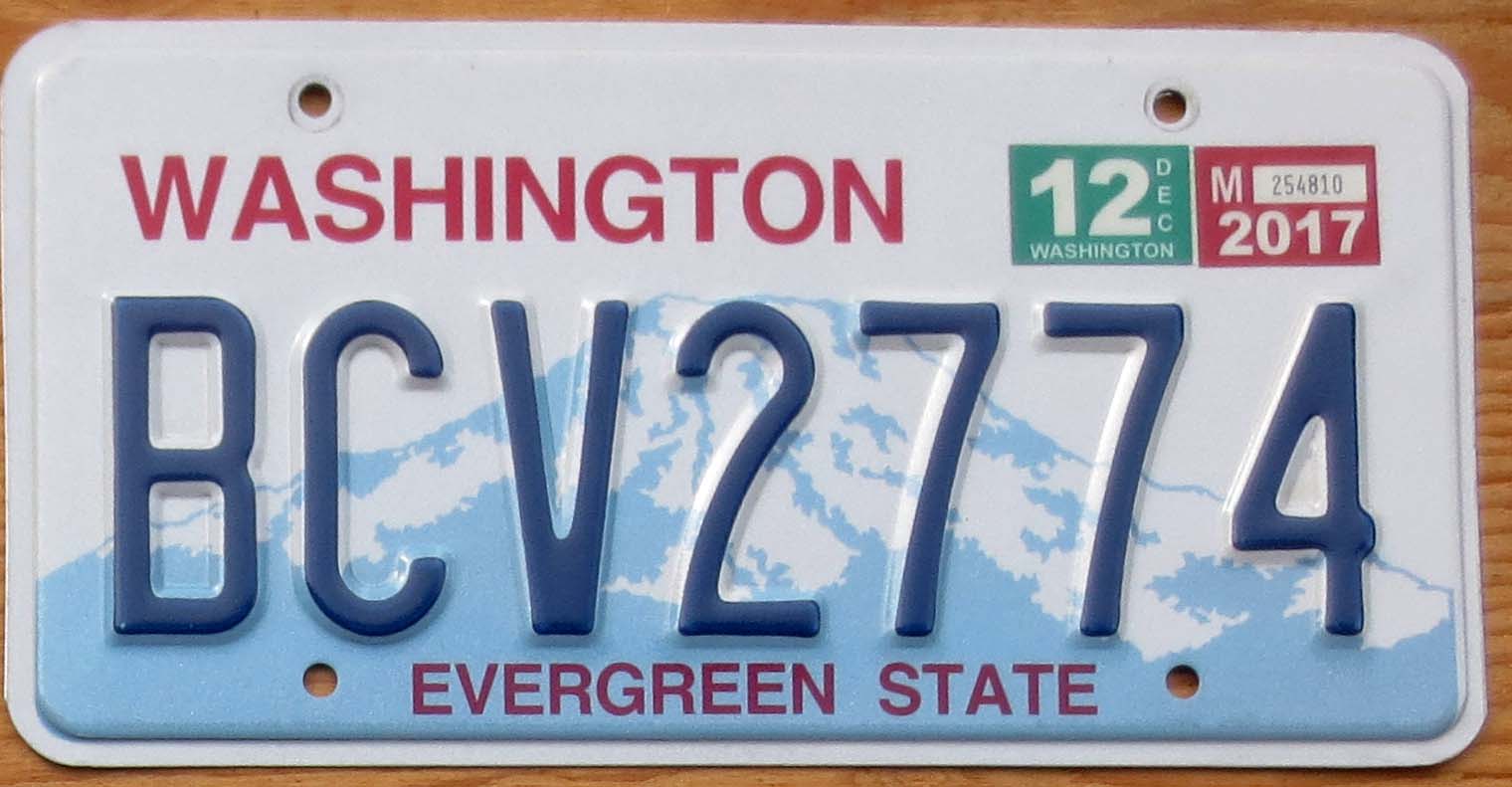 2017 Washington vg+ | Automobile License Plate Store: Collectible ...