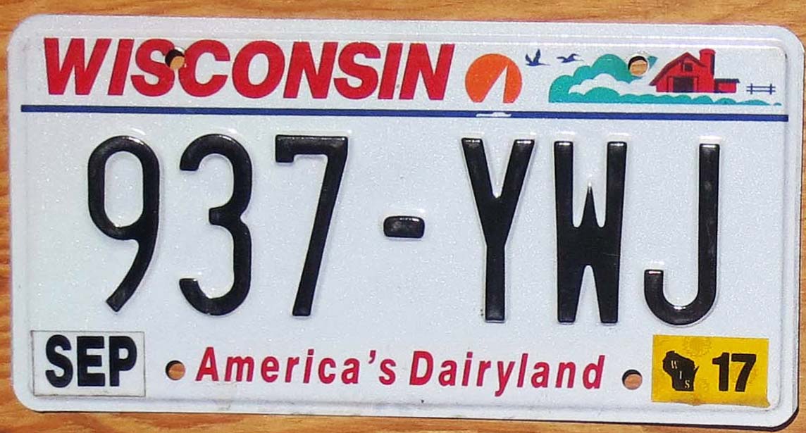 2017 Wisconsin Vg | Automobile License Plate Store: Collectible License ...