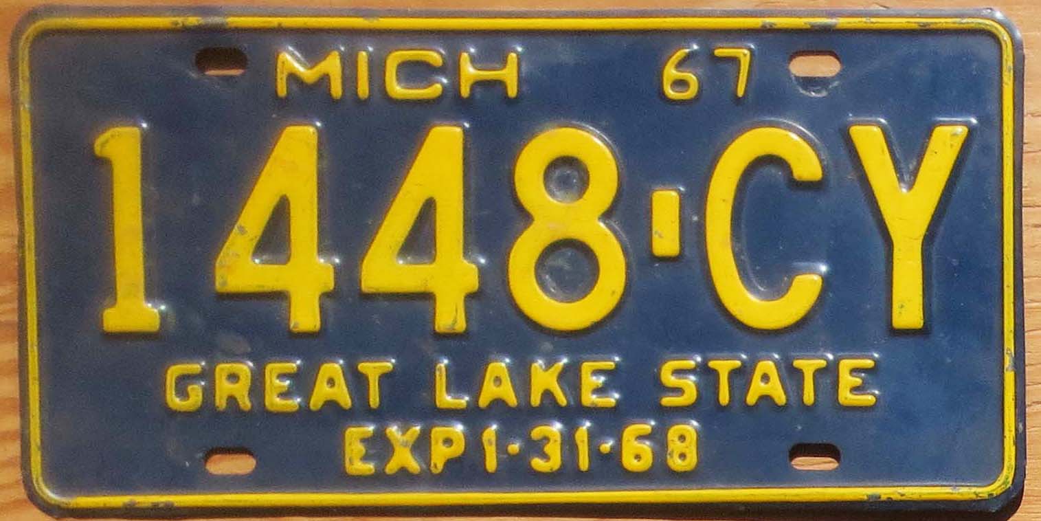 michigan license plates by year